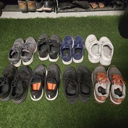 8 Pairs Of Shoes Nike New Balance Sketchers Reebok Saucony 8.5-9 Sizes
