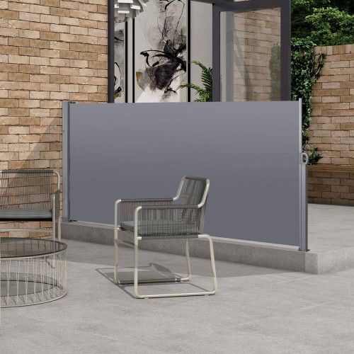 Privacy Fence Screen Dark Grey Metal for Garden Fence,