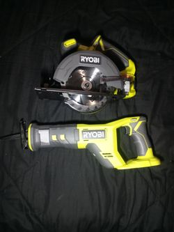 RYOBI reciprocating saw and a circular saw