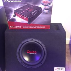 8" Quinn Subwoofer with Pioneer 500w amp