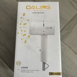 Daling DL-3023 1400W Foldable Professional Hair Dryer with Intelligent Heat & with Blue Light  