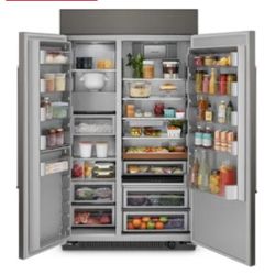 ✨ NEW KitchenAid 48” Built-In Side-by-Side Refrigerator – Stainless Steel – Luxury Series