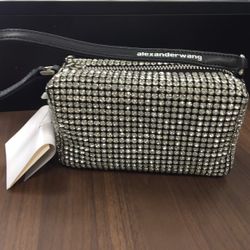 Alexander Wang heiress pouch in crystal mesh