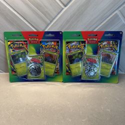 Sealed Pokemon TCG - Enhanced 2 Pack Blister with Metallic Coin