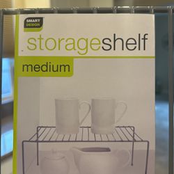 Storage Shelf, Medium Size, Smart Design, Rust Resistant, Steel Frame, Cabinet, And Counter Storage