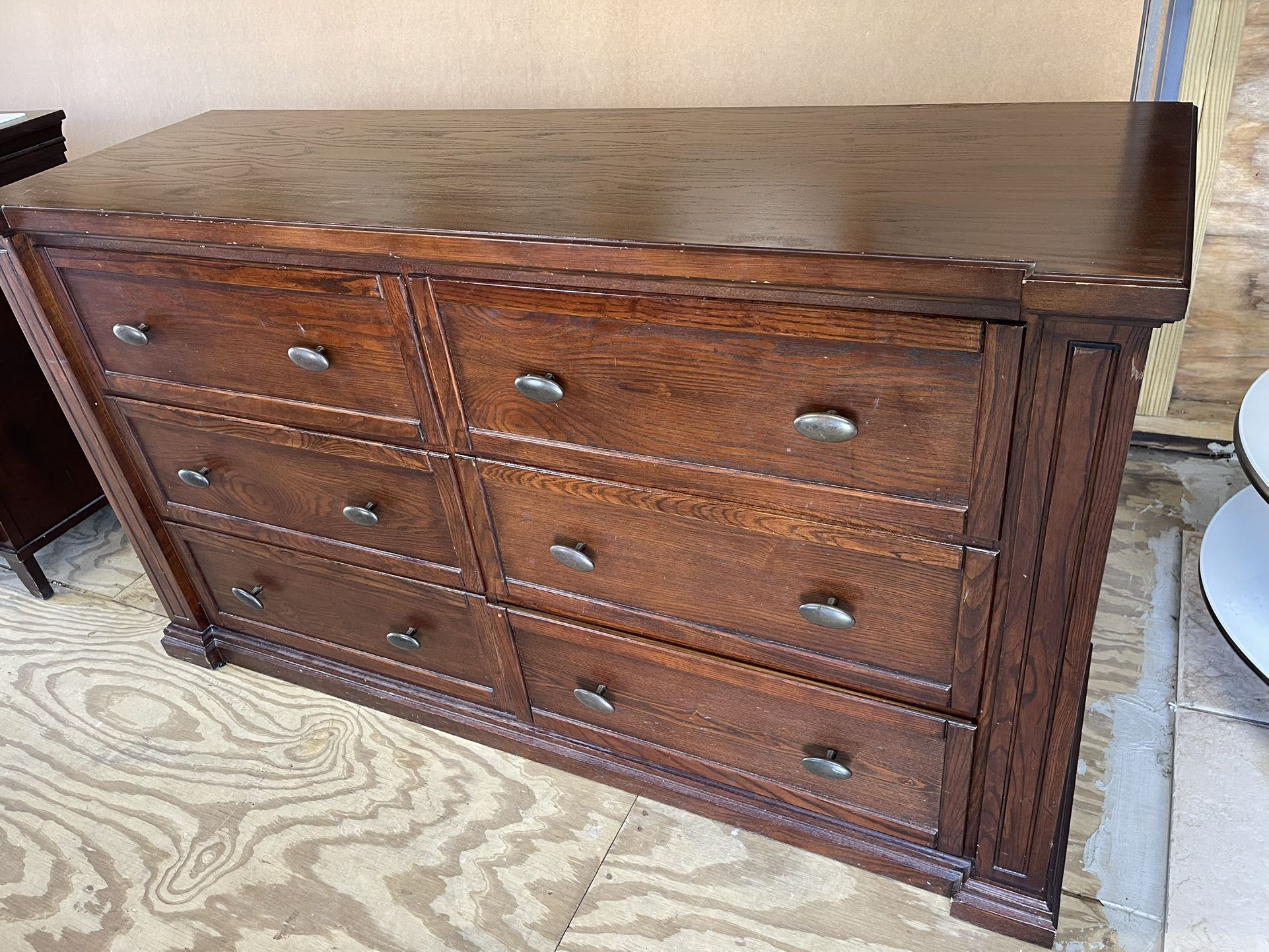 🪵 Wood 6-Drawer Dresser w/ Removable White Glass Top 🪵 Sturdy • Spacious • Classic Look