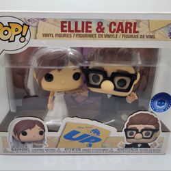 Funko POP! Disney Pixar Up! Carl And Ellie Wedding 2 Pack Pop in a Box Exclusive Not Mint