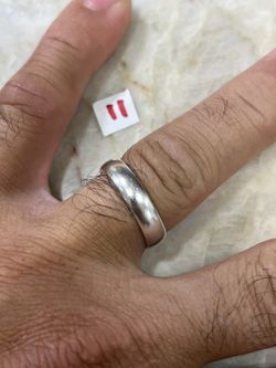 925 Sterling Silver Wedding Band  Size 11