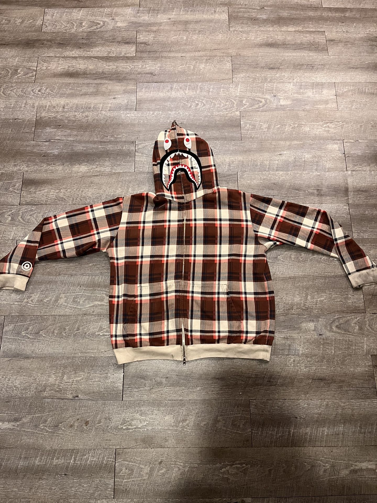 Early 2000s Plaid 15year Anniversary Bape Hoodie