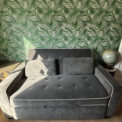 Serta Monroe 72.6" Queen Square Arm Tufted Back Convertible Sleeper Sofa with Cushions