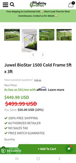 Juwel Biostar 1500 Cold Frame Art-Nr. 20150. Brand New. Still In Box.(4.9x2.6xh 1.6/1.3 ft).