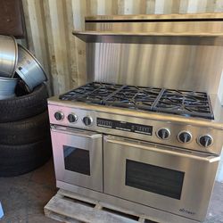 Luxury Stainless Steel Double Oven Gas Range – Commercial Style