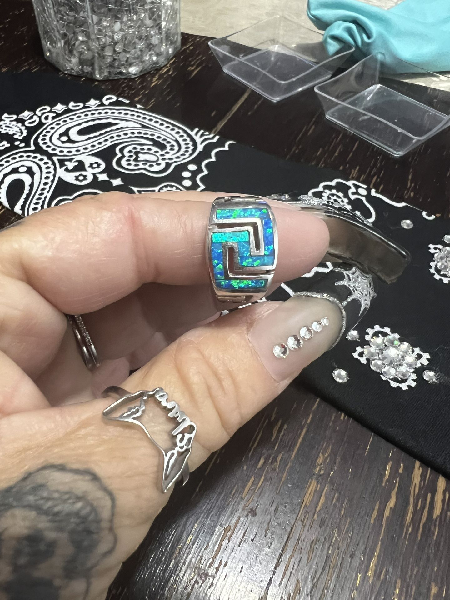 Sterling Silver Opal Ring