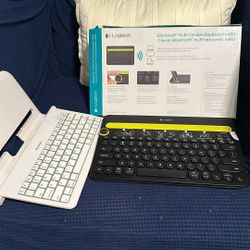 Logitech And Brookstone Bluetooth Keyboards 