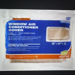 Frost King 2-Piece Quilted Indoor Air Conditioner Cover, Large, Fits Units Up To 20"x28"