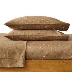Full Size 4-Piece, Caramel Better Homes & Gardens Lysia Floral Cotton Sateen Sheet Set