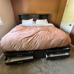 Caitbrook King Storage Bed with 8 Drawers