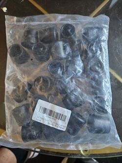 3/4" Round Black Rubber Chair Tips 24-Pack