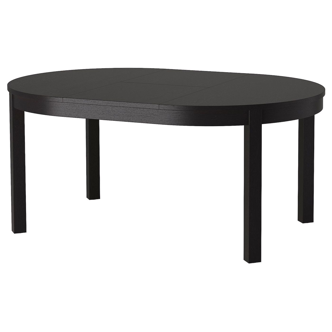 ikea-BJURSTA Extendable table, brown-black, 45 1/4/65 3/8 "