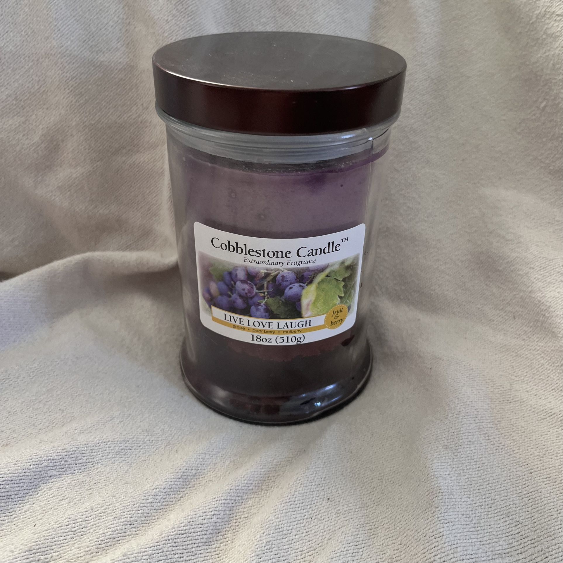 Cobblestone Candle New 18 Oz Jar Fruit And Berry