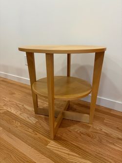 Round IKEA Vejmon side table