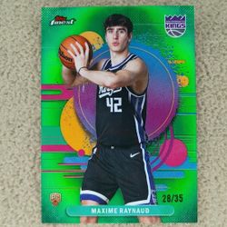 2025-26 Maxime Raynaud Topps Finest Uncommon Green Refractor Rookie 28/35 #132