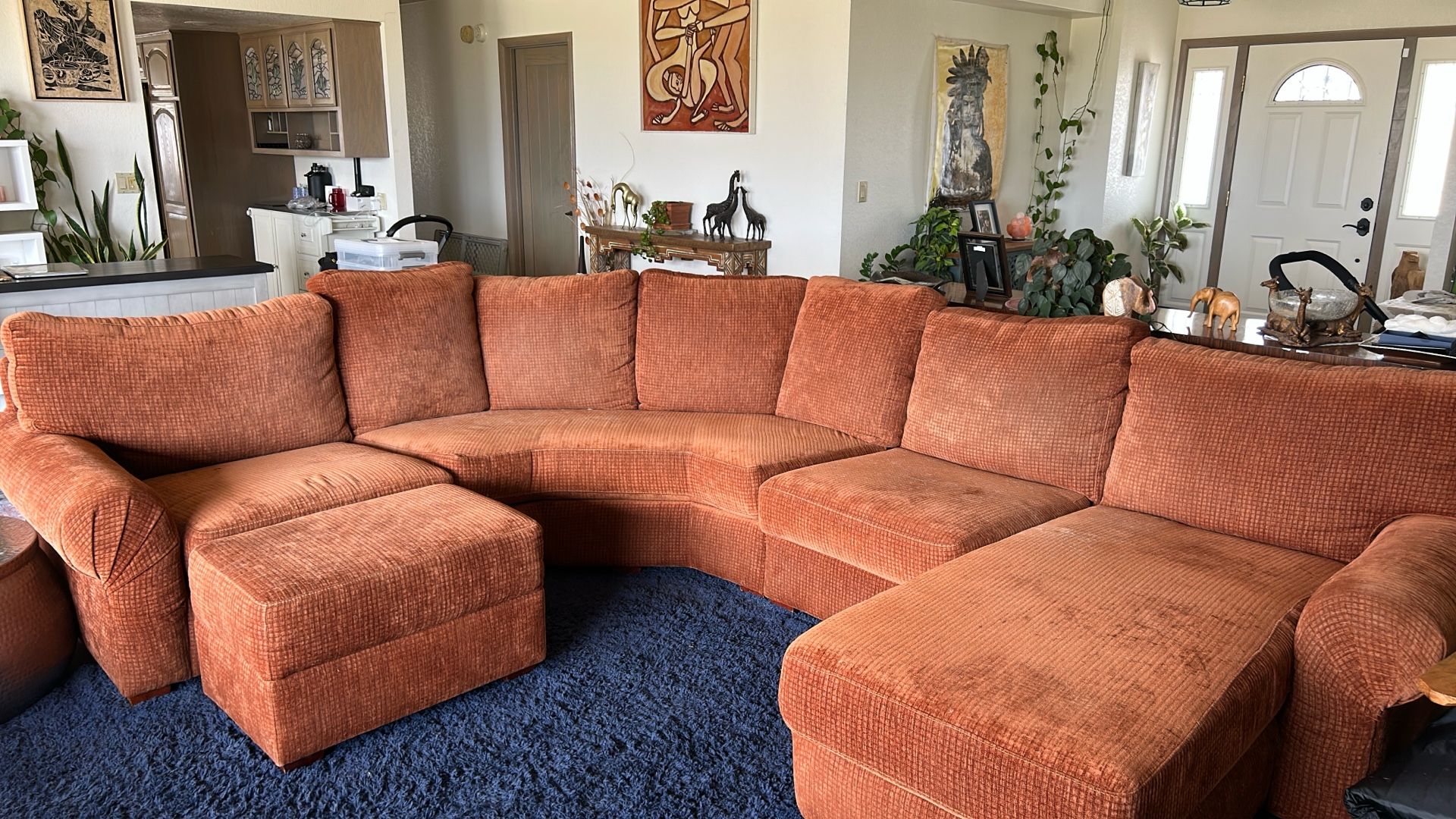 Large Orange Couch 