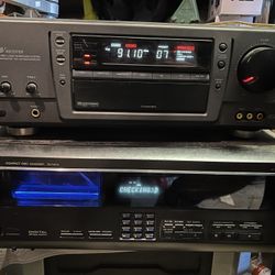 RCA 210Watt RV 3681 F receiver, stereo amplifier (works) & Free Technics SL-MC4 Disc changer
