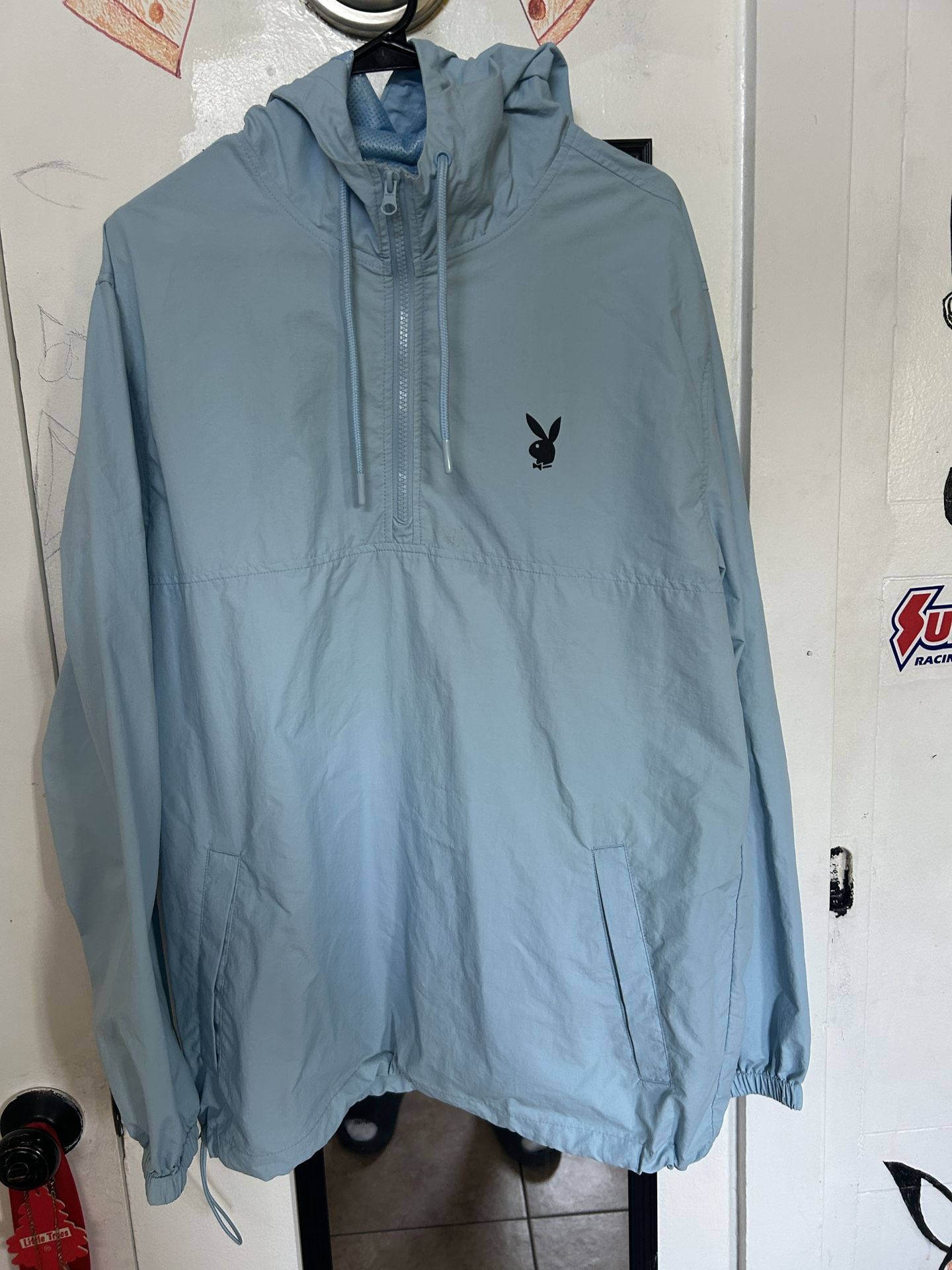 Playboy windbreaker light blue
