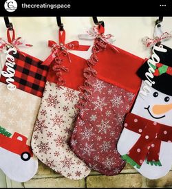 Personalized Christmas stockings And name Tags