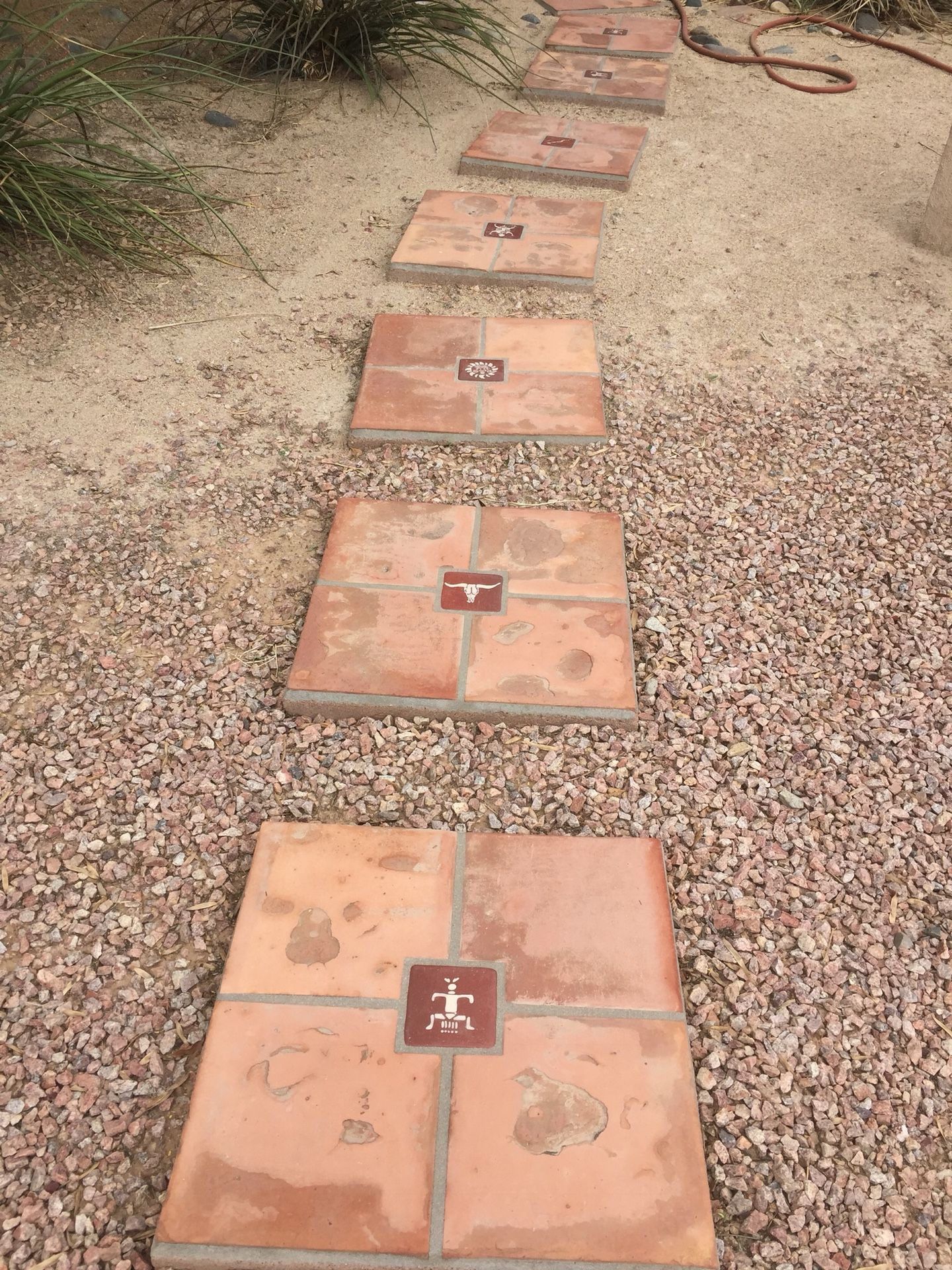 15 Saltillo Tile Custom Stepping Stones Each Different Image SW AZ 24x24”