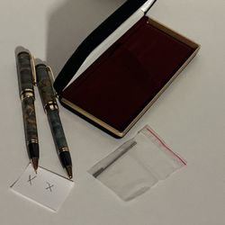 Handmade Wooden Pen And Pencil Set Gift,dads, Grads, Birthdays 