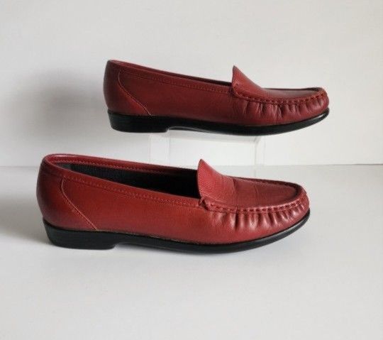 SAS Tripad Women's 8M Brick Red Comfort Shoes Slip On Loafers