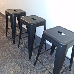 Industrial Metal Stools 24"