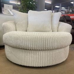 🗽Showroom,Fast Delivery, Finance Options , Web🗽 Oversized Swivel Accent Chair Ivory , Fog Available 