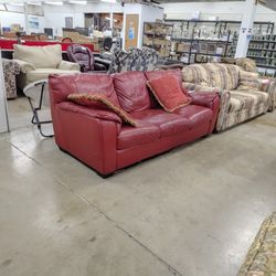 Red Leather Couch
