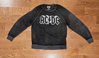 Lucky Brand AC/DC Lightweight Graphic Pullover XL Thin Raglan Long Sleeve Tee