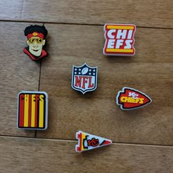 Lot Of 6 Kansas City Chiefs Shoe Charms 