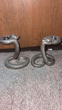 Snake Candlestick Holders Set of 2