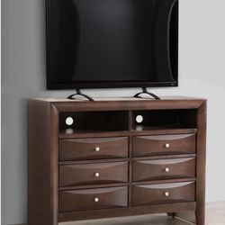 Emily Merlot TV dresser only $199. Easy finance option. Same-day delivery.