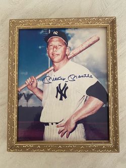 Mickey Mantle Framed Autographed print