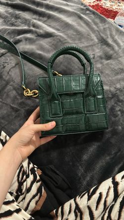 Zara Green Shoulder And Hand Bag
