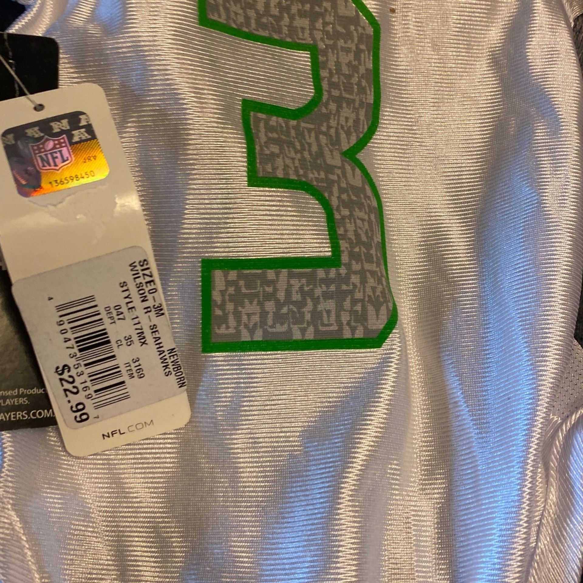 Brand New Baby Onesie Seattle Seahawks Shirt New Born Size 0-3 Months