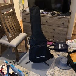Breedlove Guitar, Case,  And Stand