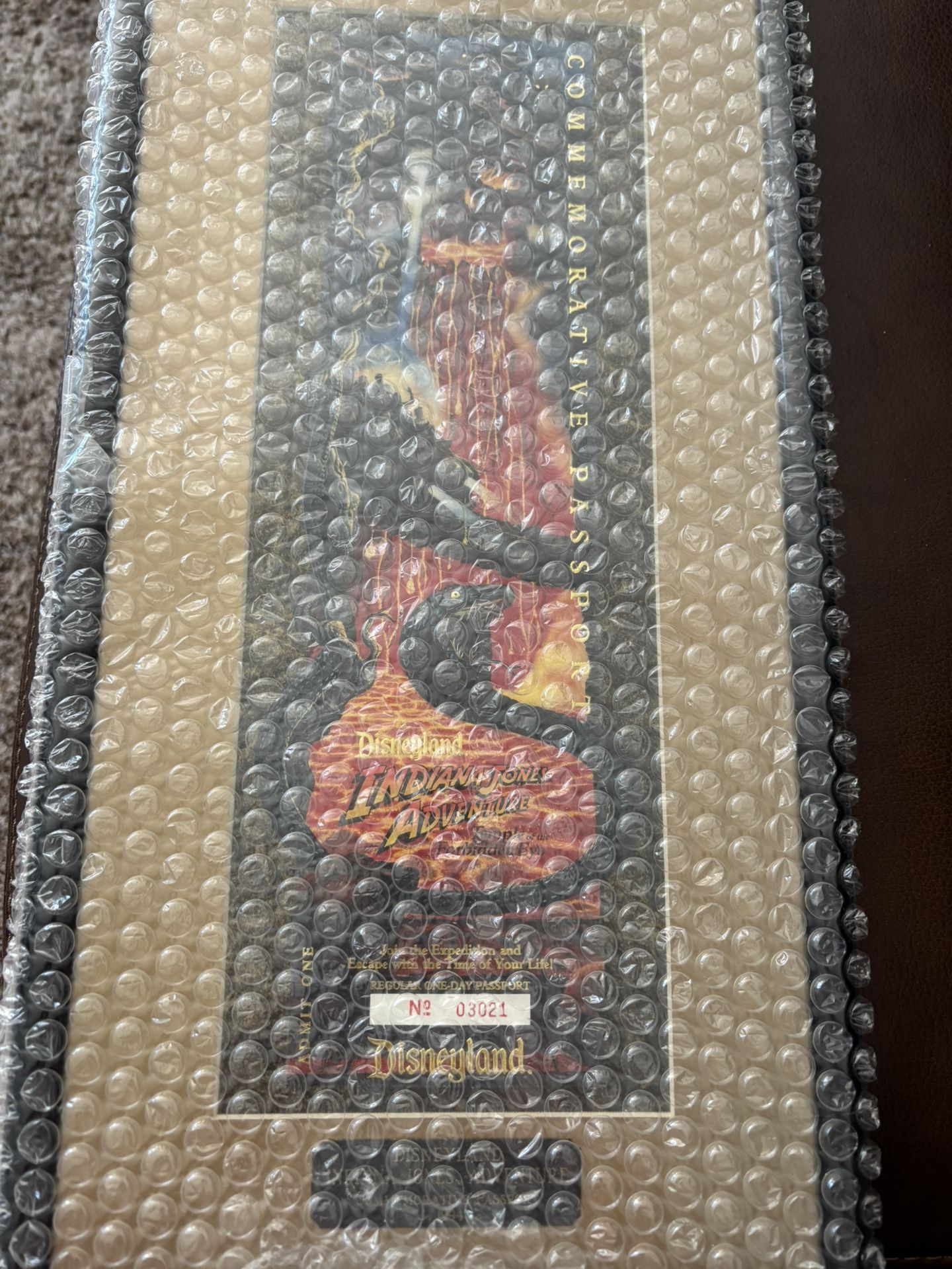 Disneyland Indiana Jones Commemorative Passport Framed Disney Ticket