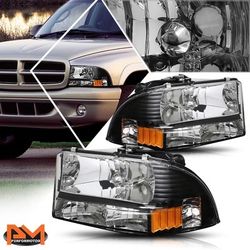 LA Zona Auto Parts 1997 to 2004 Dodge Durango Dakota Headlights Luces Micas Calaveras Faros Focos Luz Light 