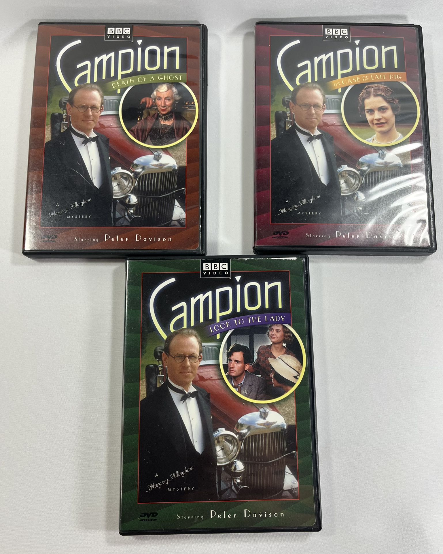 BBC Video Campion DVD Lot of 3 Death of a Ghost, The Case of the Late Pig Tested