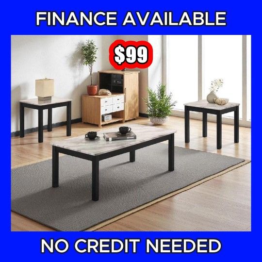 🔥🪑 3-PIECE COFFEE TABLE SET DEAL! 🇺🇸 ✨ ¡OFERTA EN JUEGO DE SALA! 💲 Only $99 🚚 Delivery Available / Entrega Disponible 📦 #P F3192