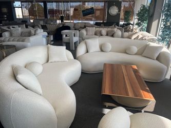 Boucle Ivory Sofa & Loveseat!! Finance Available!! Same day Delivery!!