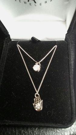 925 Sterling Silver 18"chains with pedants